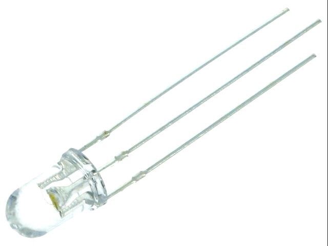 LED Diffuse Rød/Varm-Hvid 30° 3Pin 3mm