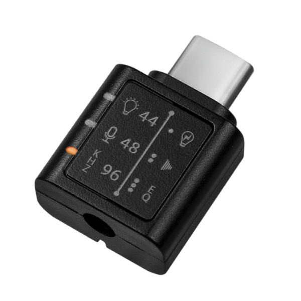 USB 3.2 audio adapter with EQ, USB-C/M to 3.5 mm/F, black