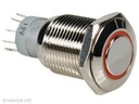 Trykafbryder/omskifter 16mm. med orange ringlys