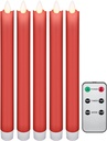 LED Kertelys i voks 5 stk. inkl. fjernbetjening, RDE