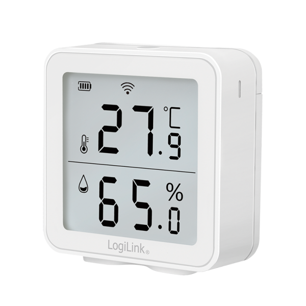 Termometer + Hygrometer, Overvågning via Smart Life App TUYA-kompatibel