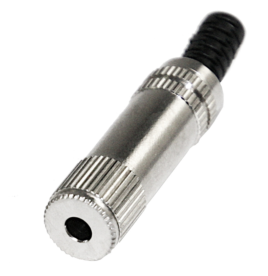 3.5 minijack Stereo Hun Metal m. aflastning