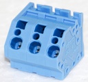WAGO Printklemme; 6 mm²; Rastemål 10 mm; 3-polet Blå