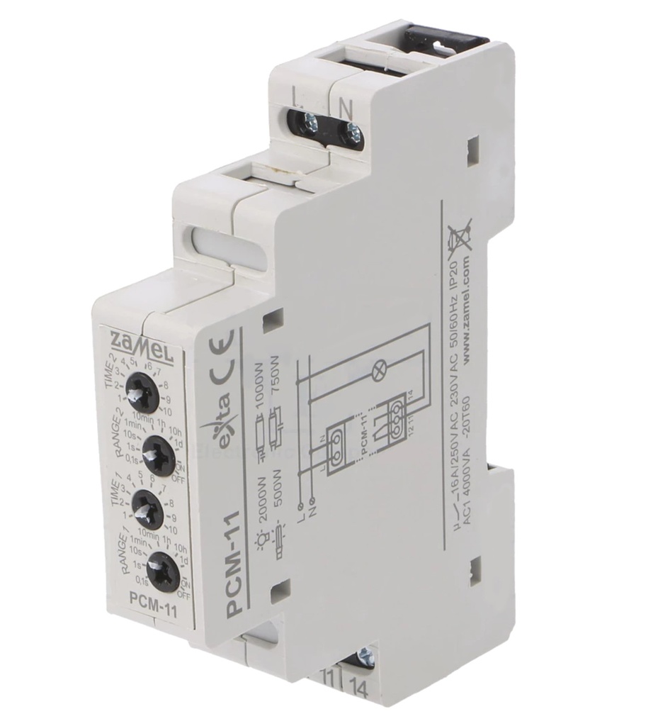 Intervaltimer SPDT; Usup 230VAC; DIN;