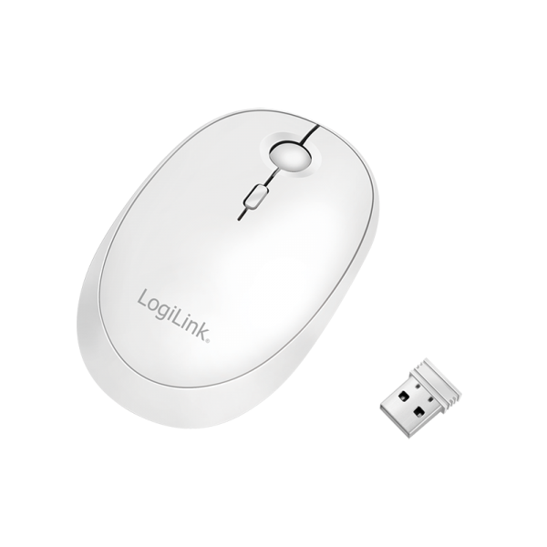 Trådløs + bluetooth dual mus 2.4 GHz 800/1200/1600dpi HVID