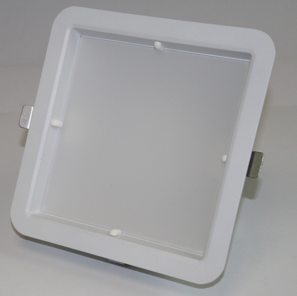 LED Downlight indbygningsspot, Firkantet 187x187mm, 16W. varm hvid
