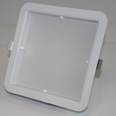 LED Downlight indbygningsspot, Firkantet 187x187mm, 16W. varm hvid