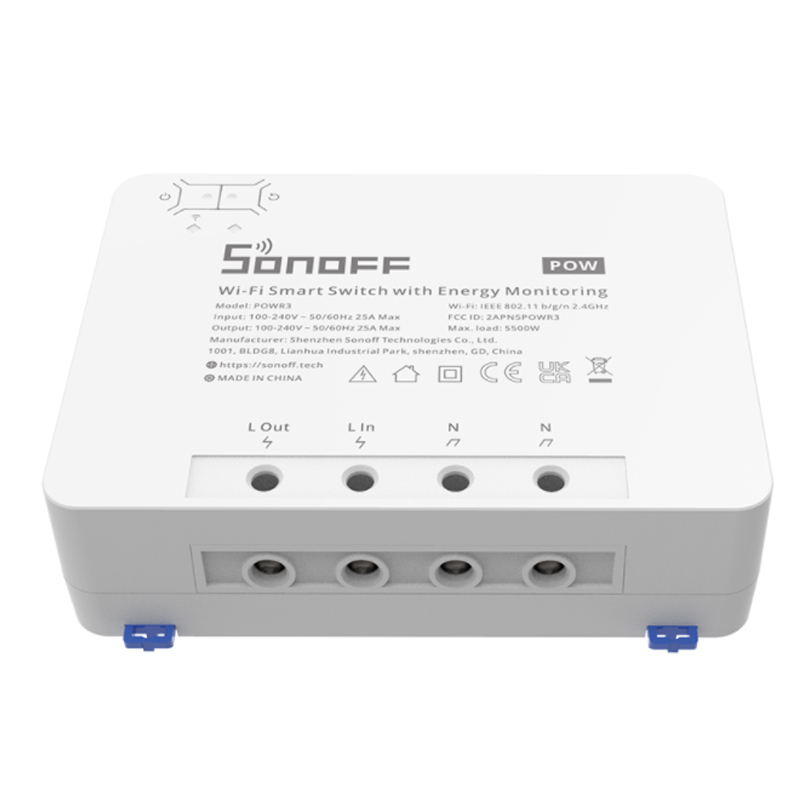 Sonoff: WIFI Smart Switch m. strømmåler, 25A
