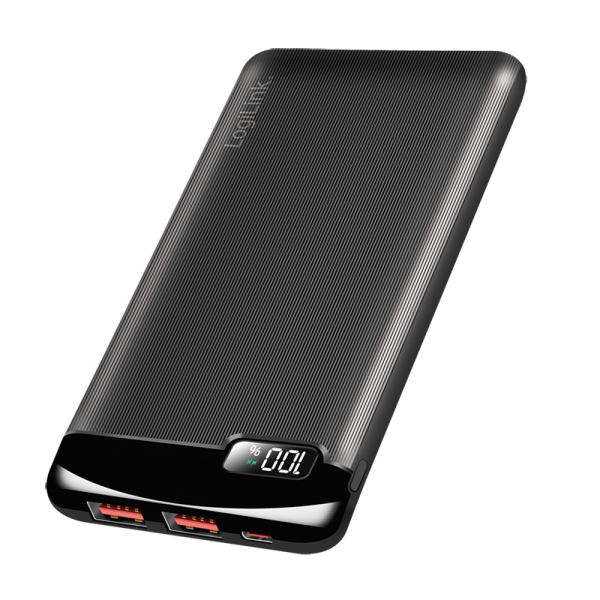 Powerbank 10000 mAh, Display, PD &amp; QC, sort