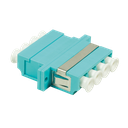 Fiberadapter 4xLC med flange, aqua