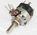 Potentiometer m/drejeafbryder, 1KA Lin. mono kort