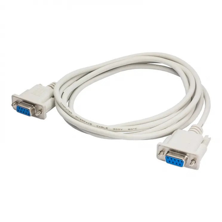 RS232 seriel kabel, hun/hun, 2 meter 1:1