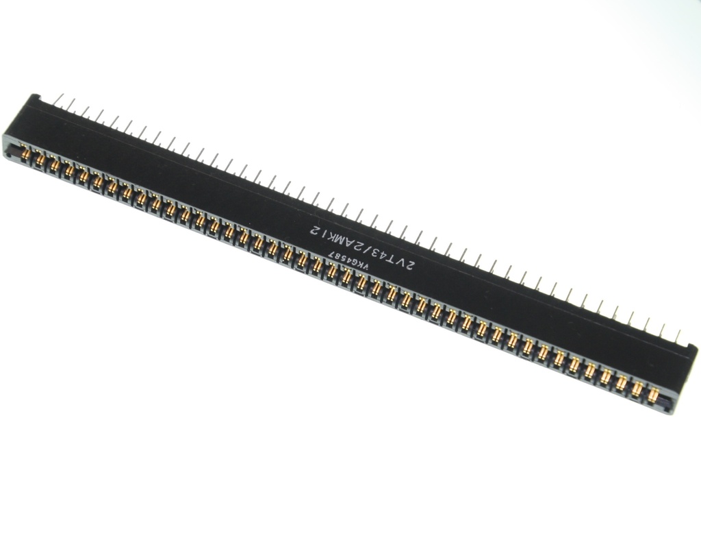 Kantkonnector 2x43-pol RM3,96 PCB