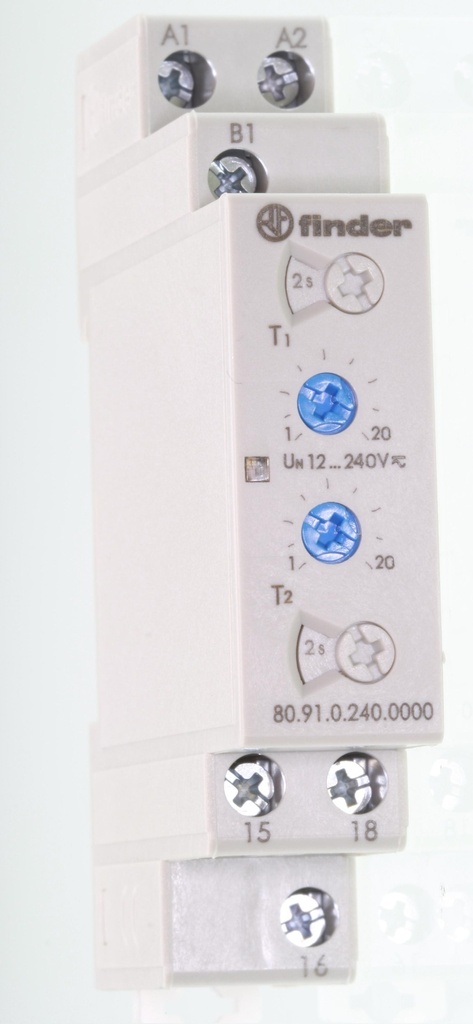 Finder Tidsrelæ 16A - 250V 12-240V AC/DC