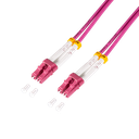 Steel armored fiber patch cord OM4, Duplex LC/UPC - LC/UPC,  2.0 m