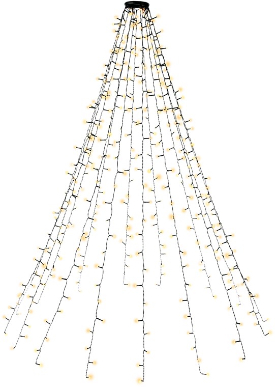 400 LED 3000k lyskæde med ring til juletræ