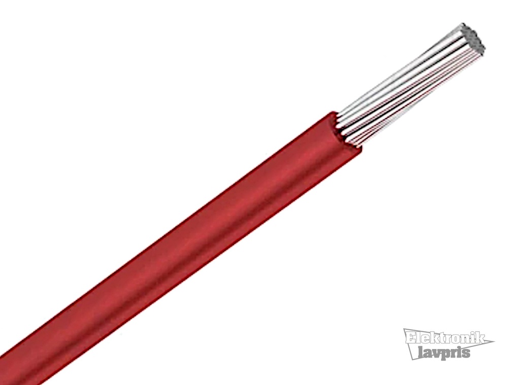 PVC-ledning, fortinnet, 4mm², rød