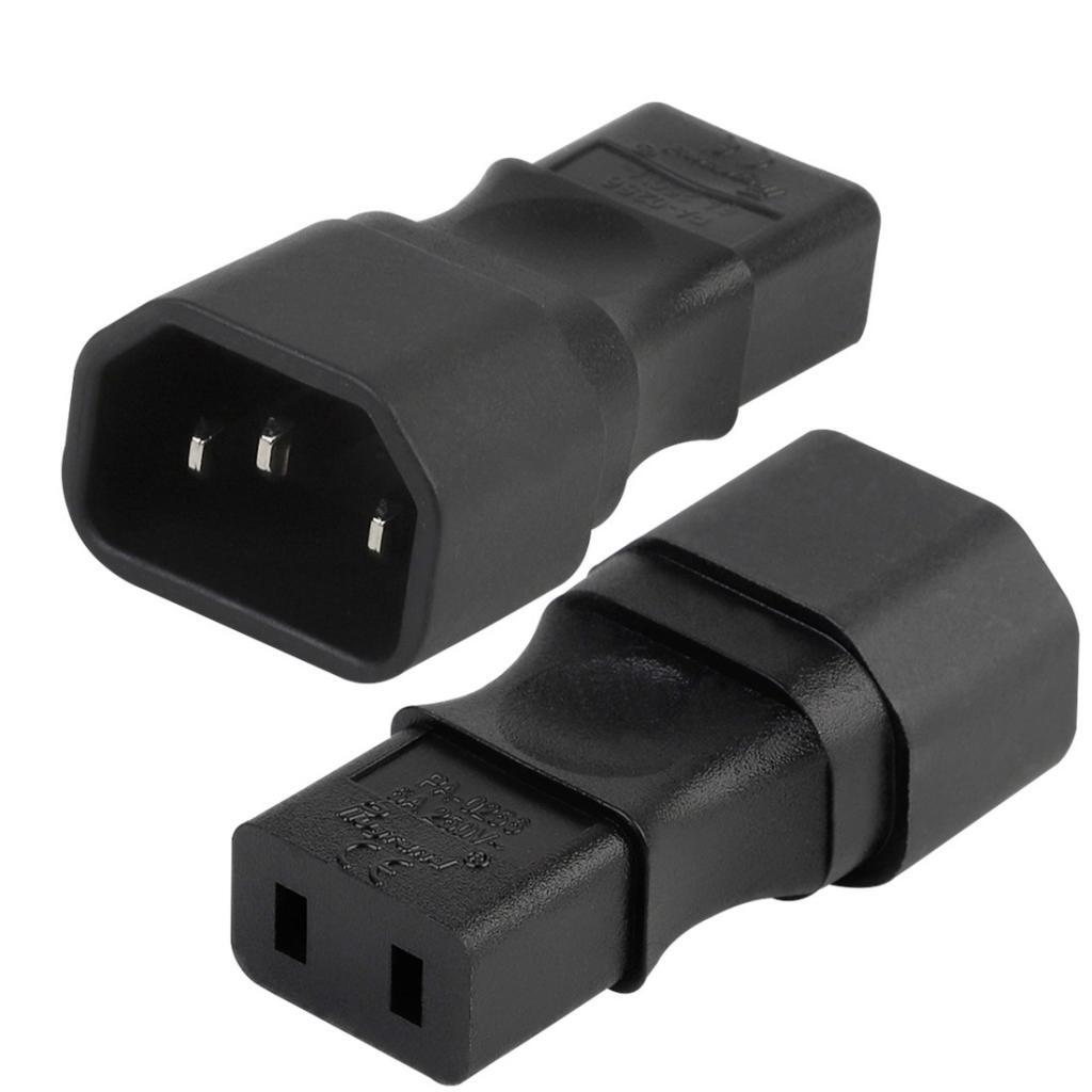 Strømadapter,1 x C14 Male to C9 Female AC Adapter