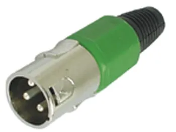 .XLR han, 3-pol, grøn