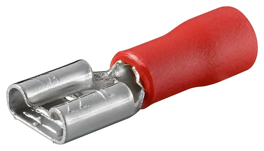 Terminal Flat Hun 6,3/0,8mm Rød