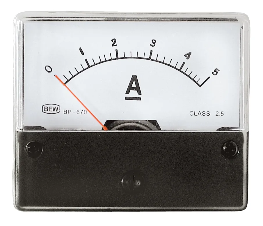 Indbygningsinstrument 0-5A DC