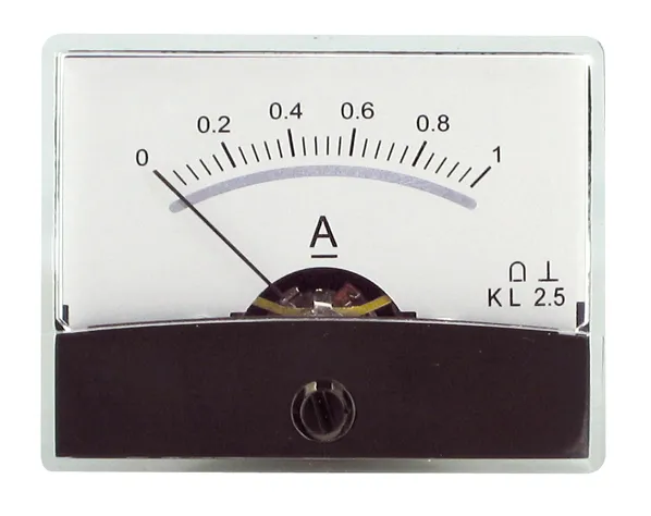 Måleinstrument med spejlskala 0-1A DC