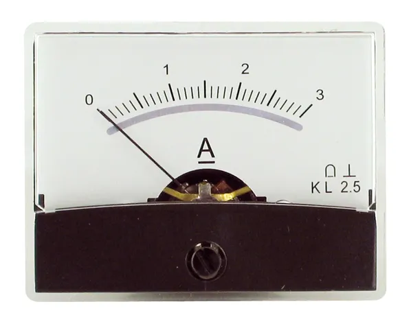 Måleinstrument med spejlskala 0-3A DC