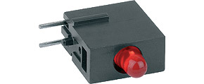 MENTOR PCB LED-fatning, 3mm, high efficiency RØD, A2, 10stk