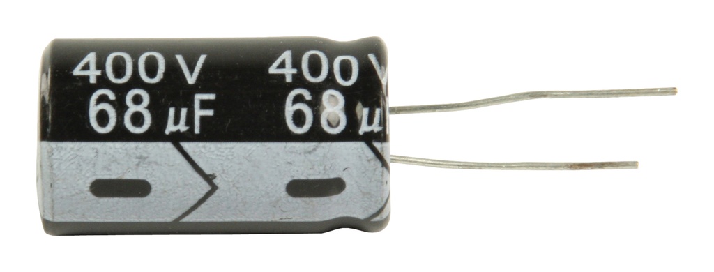 Elektrolyt Radial 68uF/400V Ø=18x25mm.