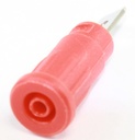 Sikkerhedsbanan bøsning, 2mm, SPADE, RØD