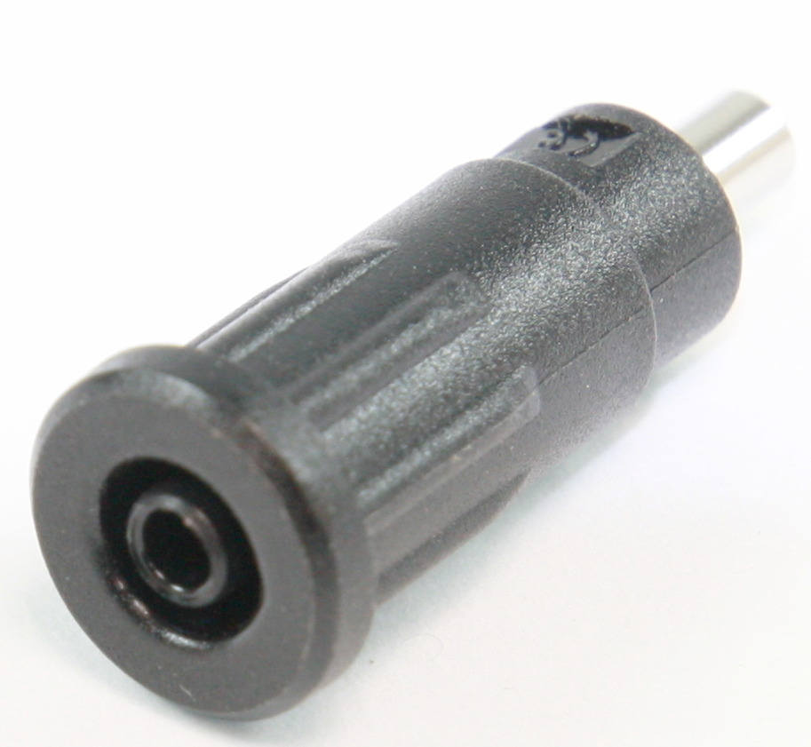 Sikkerhedsbanan bøsning, 2mm, LODDE, SORT