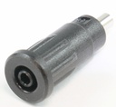 Sikkerhedsbanan bøsning, 2mm, LODDE, SORT