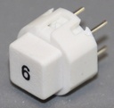 Tryktast med påskrift "6"