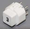 Tryktast med påskrift "3"
