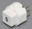 Tryktast med påskrift "5"