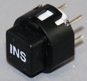 Tryktast med påskrift "INS"