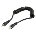 Minijack Stereo Spiralkabel, han>han, 0,75m.