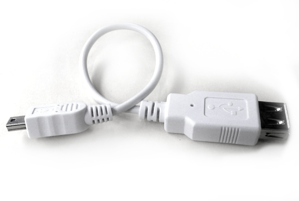 USB adapter A hun til mini 5P han, 10cm