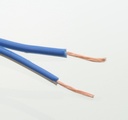 Kabel Liy-Z 2x0,14mm² Blå med hvid streg
