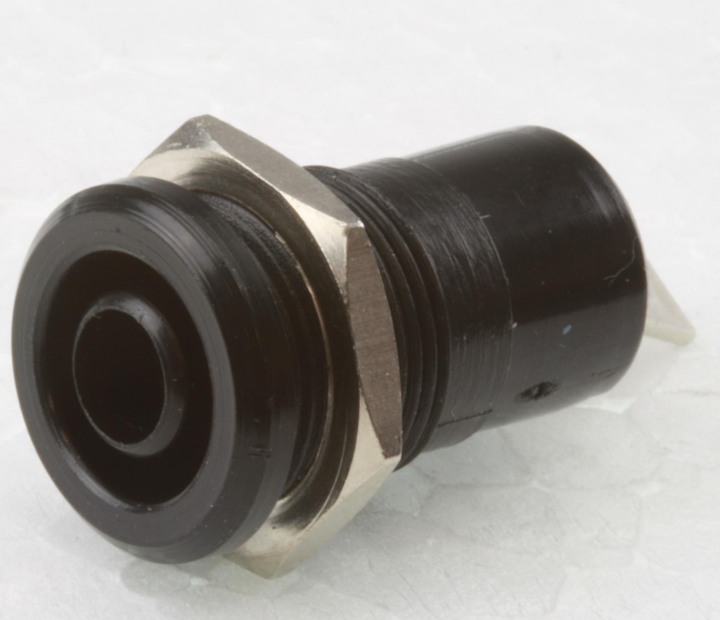 Safety socket ø 4 mm black CAT III