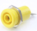 Safety socket ø 4 mm Yellow CAT III
