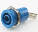 Safety socket ø 4 mm Blue CAT III