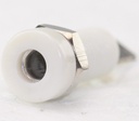 Banan Bøsning (Chassis) 4mm Hvid