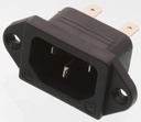 IEC C14 Power Connector, Spacing=40mm 4,8mm.