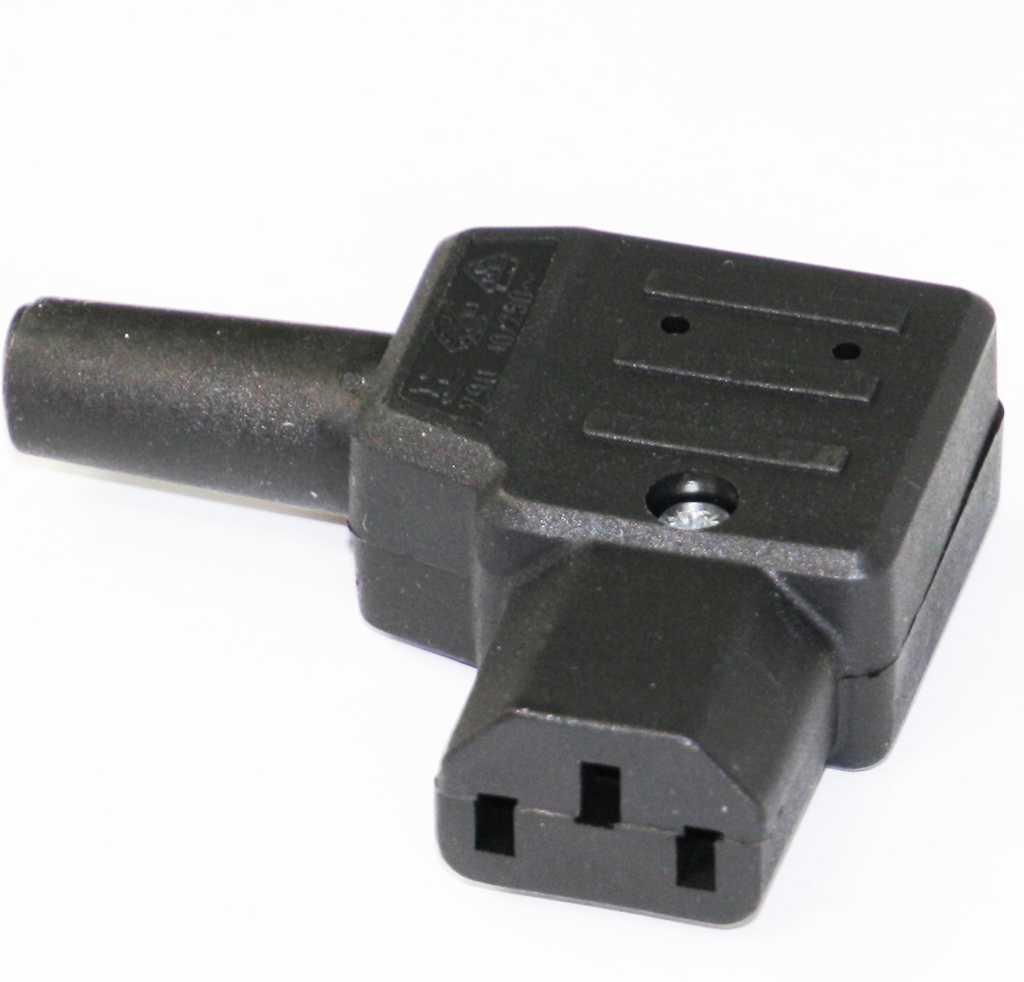 IEC Strømstik C13, vinkel, hun