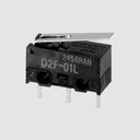 Microswitch 12,8x6x5,8mm. Lever 125V 3A 150Gf D2F223