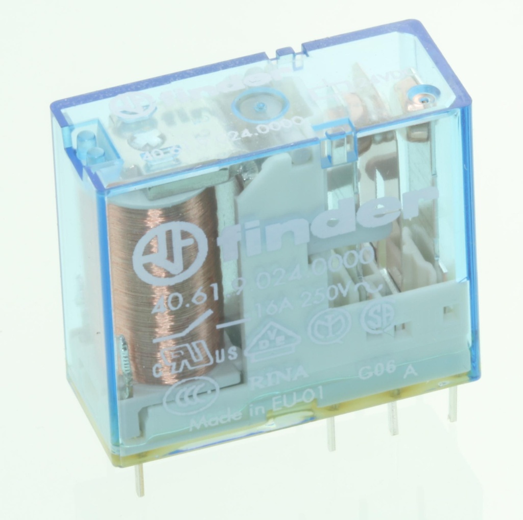 Relæ 1xU 16A 24Vdc 900R 40.61.9.024.0000