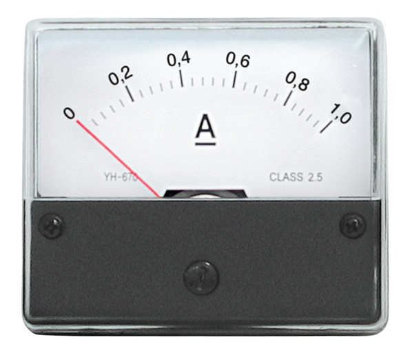 Indbygningsinstrument 0-1A DC