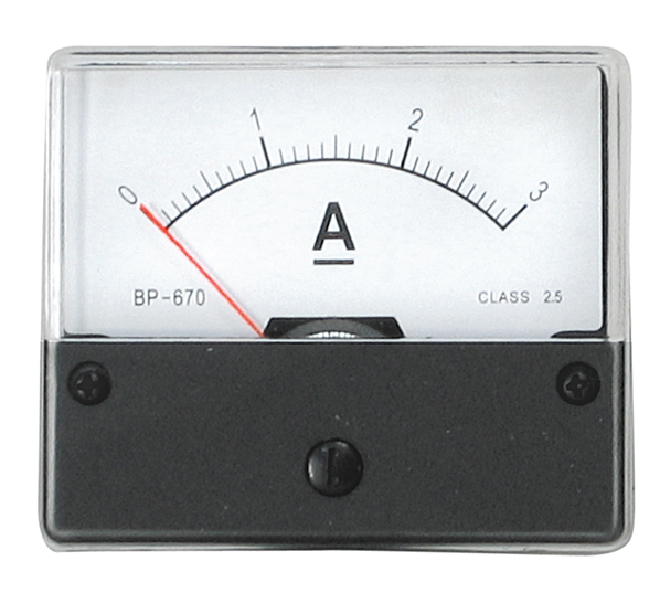 Indbygningsinstrument 0-3A DC