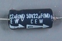 El-Capacitor 22µF/50V-6,3x12,5mm